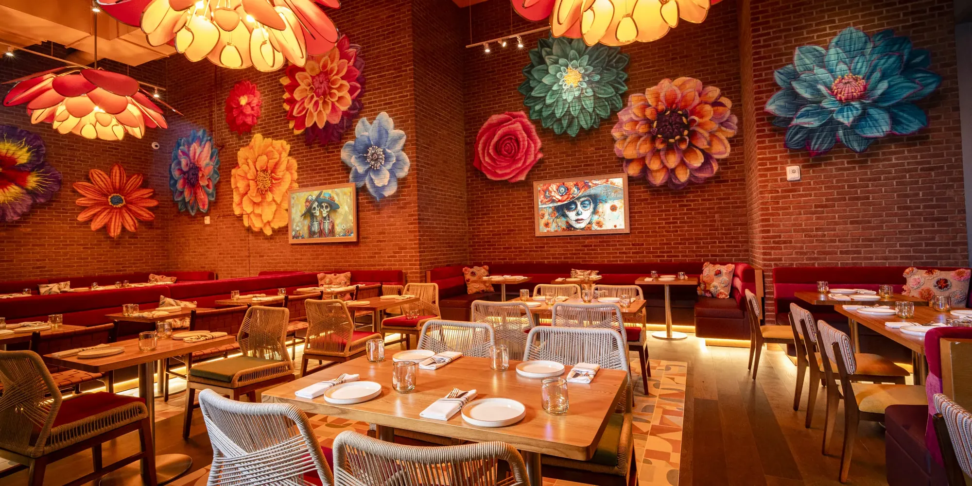 The dining room at Meximodo Jersey City